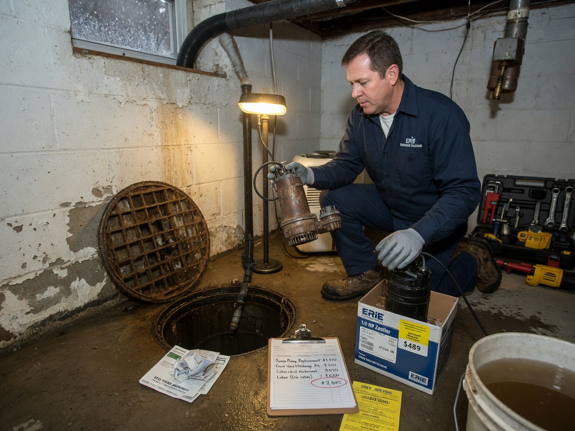 Typical Sump Pump Repair Costs for Erie Homeowners